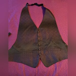 Tux vest ombré purple to darker purple geometric shapes M-L